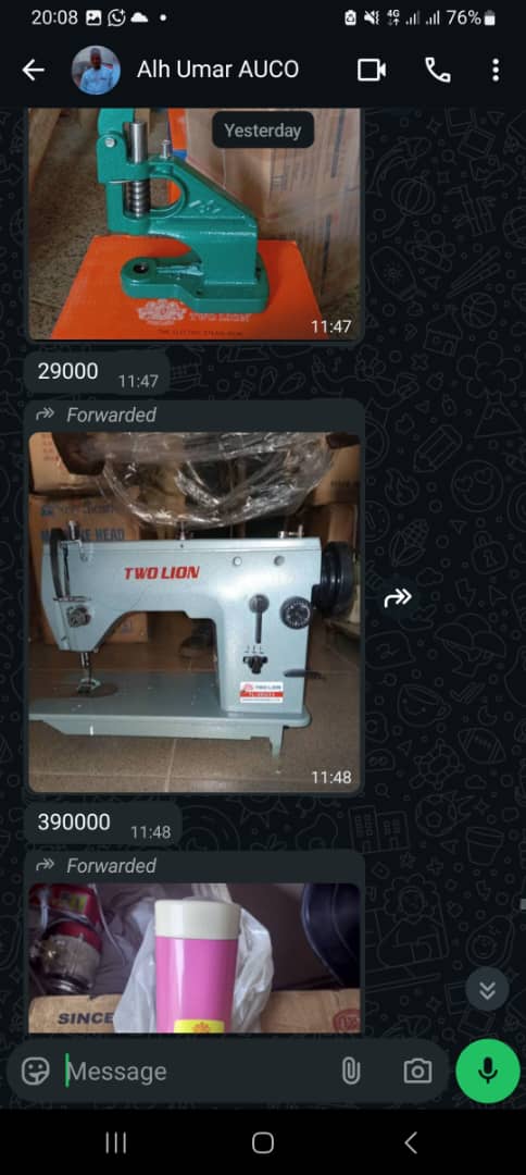 Two lion sewing machine 